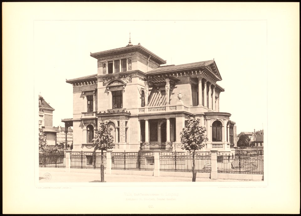 Villa, Karl-Tauchnitzstraße 51, Leipzig, Architekt H. Rossbach, Baurat Leipzig, Tafel 62, Kick Jahrgang II