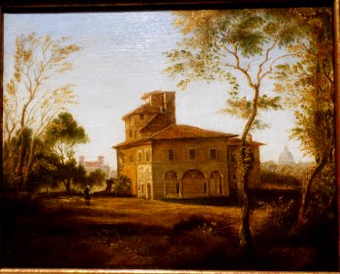 Villa Raffael in Rome by August Kestner, 1838, oil on canvas - Hessisches Landesmuseum Darmstadt - Darmstadt, Germany - DSC09942 photo