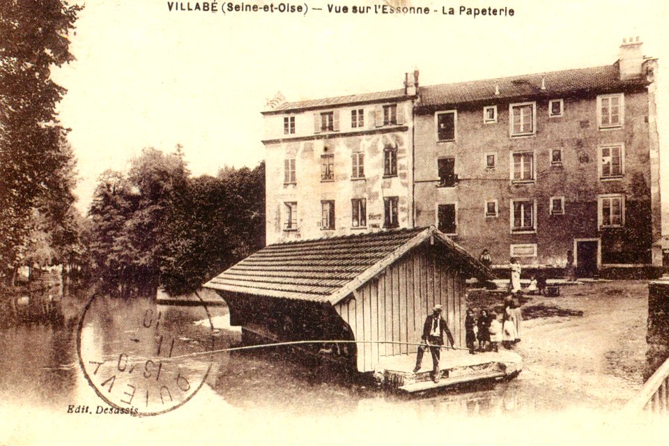 Villabé - CP- L'Essonne et la papeterie