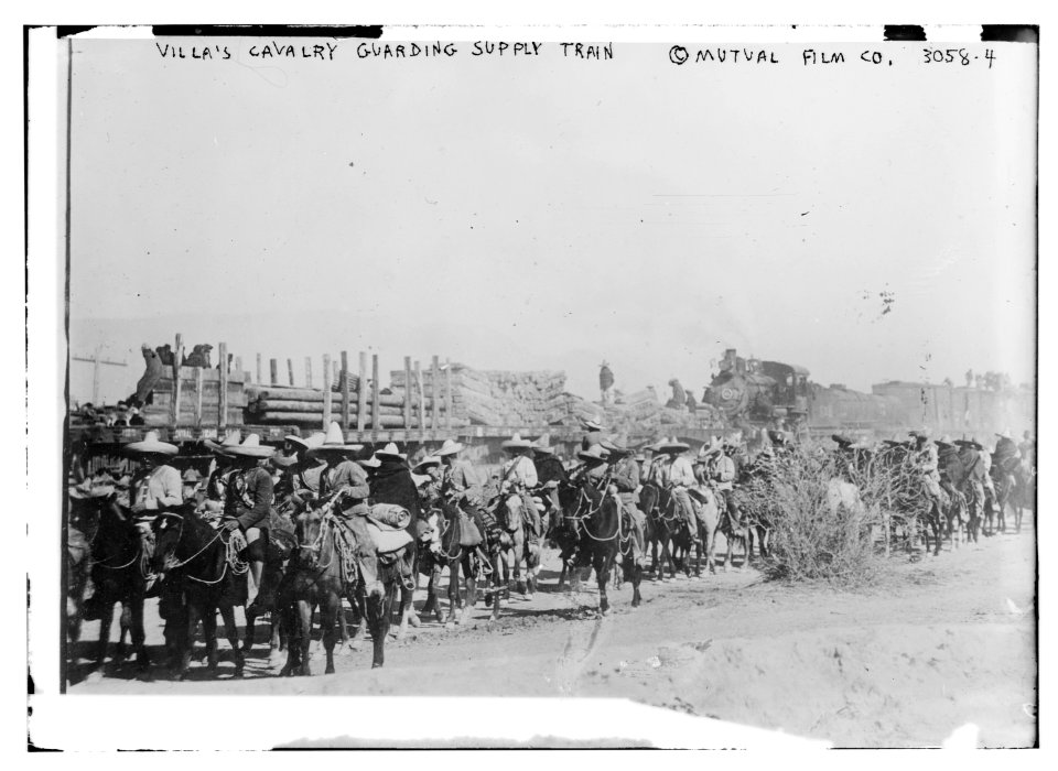 Villa's cavalry guarding supply train LCCN2014696012