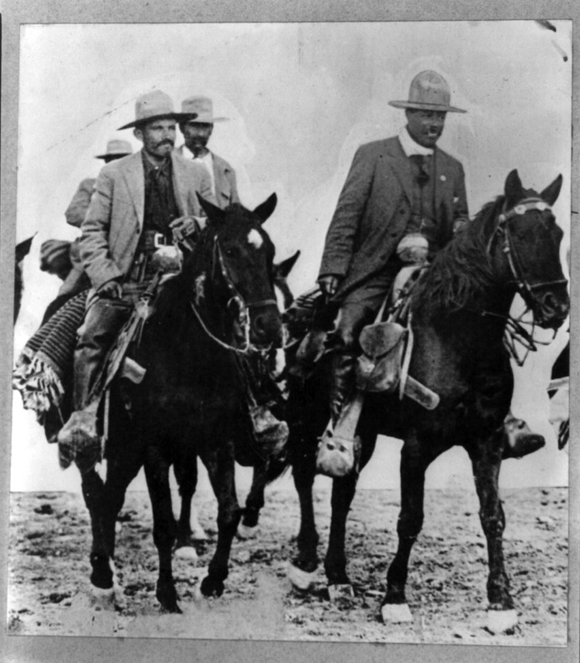 Villa, accompanied by Gen. Rodriguez, starting out on the charge that precipitated the great fight LCCN2002707920