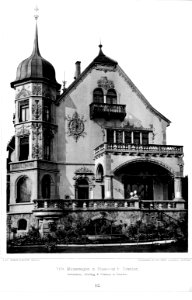 Villa Muttersegen in Blasewitz bei Dresden, Architekt Schilling & Graebner Dresden, Tafel 52, Kick Jahrgang II photo