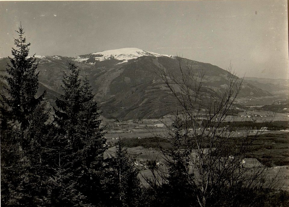 Villach vom Hange des Dobratsch aus, aufgenommen am 4. April 1916 (BildID 15473682)