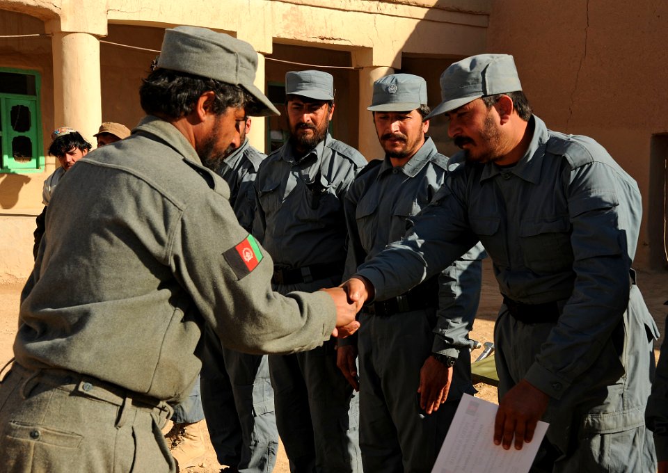 Village Veterinary Outreach Program-Afghanistan Local Police student graduation 111202-N-UD522-137