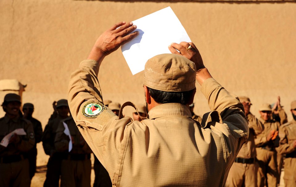 Village Veterinary Outreach Program-Afghanistan Local Police student graduation 111202-N-UD522-124