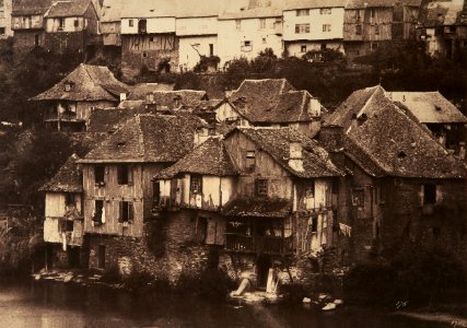Village by waterfront - Gustave Le Gray photo