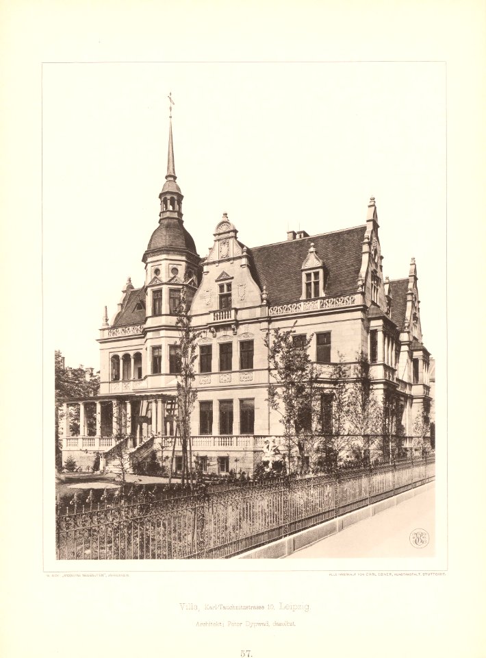 Villa, Karl-Tauchnitzstrasse 10, Leipzig, Architekt Peter Dypwad, Tafel 57, Kick Jahrgang II