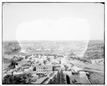 Village of Mount of Olives and Jerusalem from the tower of the Russian church LOC matpc.06690