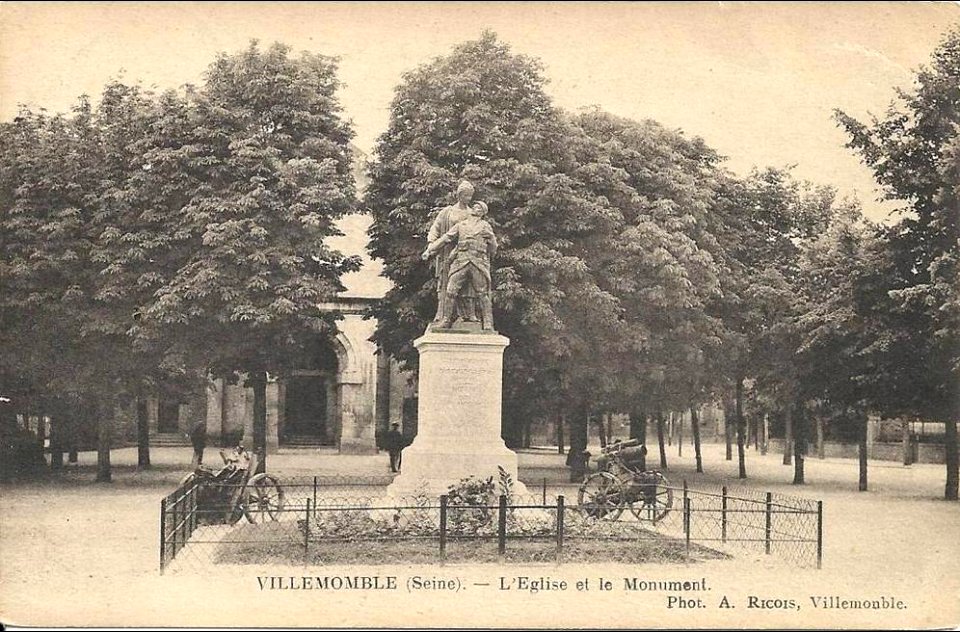 Villemomble.Eglise et Monument.Square de Verdun