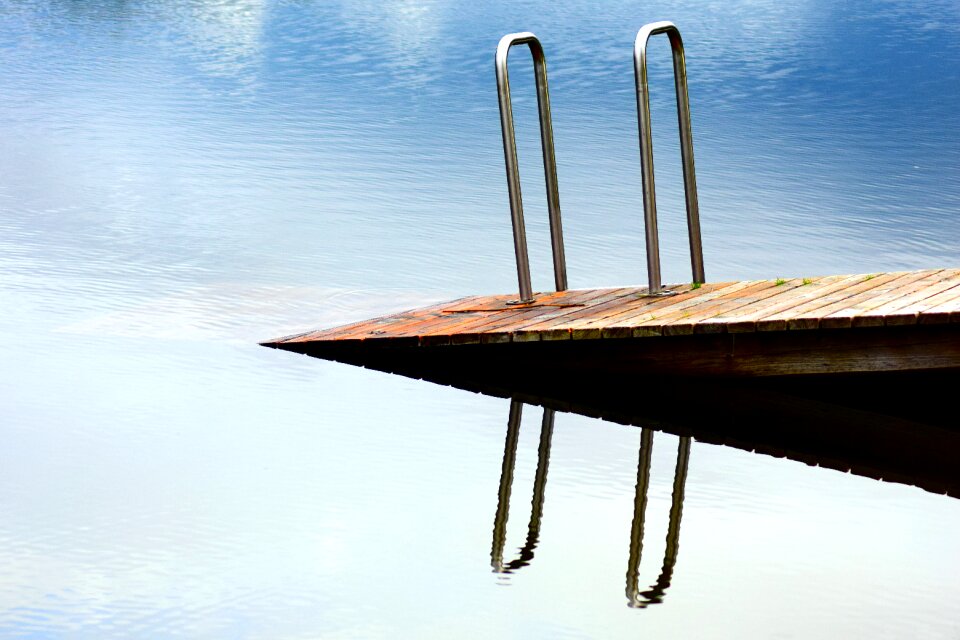 Lake blue background