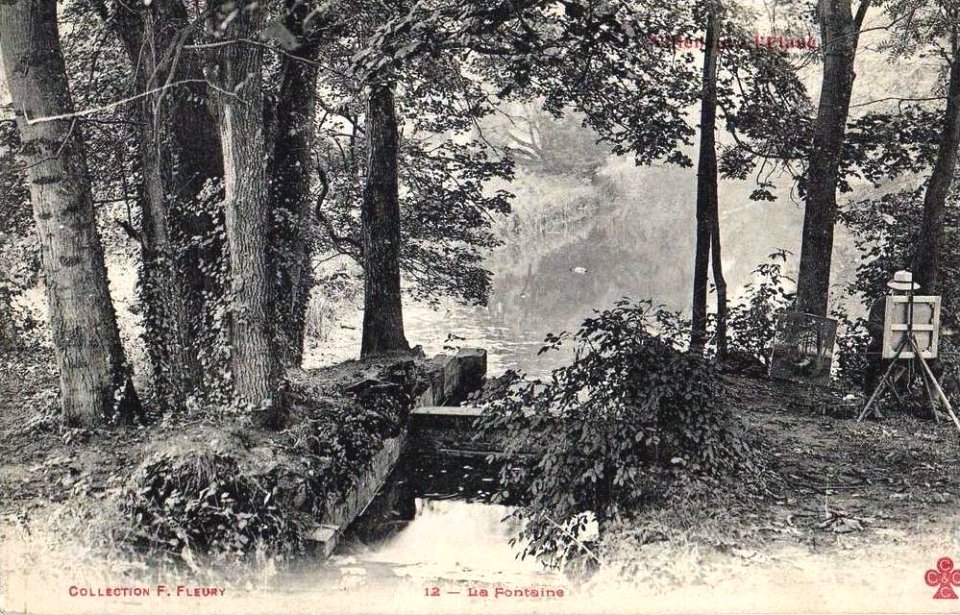 Villeneuve l'Etang, La Fontaine, Collection F. Fleury, possibly Henri Biva