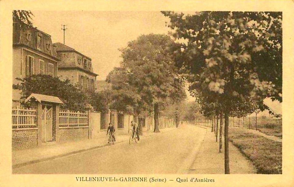 Villeneuve-la-Garenne.Quai d'Asnières.Bicyclettes