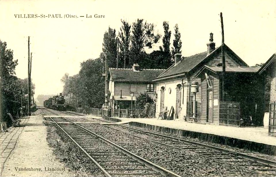 Villers-Saint-Paul (60), la halte vers 1910