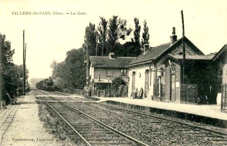 Villers-Saint-Paul (60), la halte vers 1910