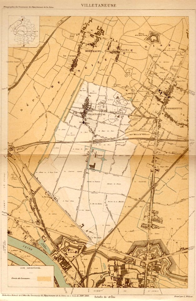 VILLETANEUSE Plan 1896