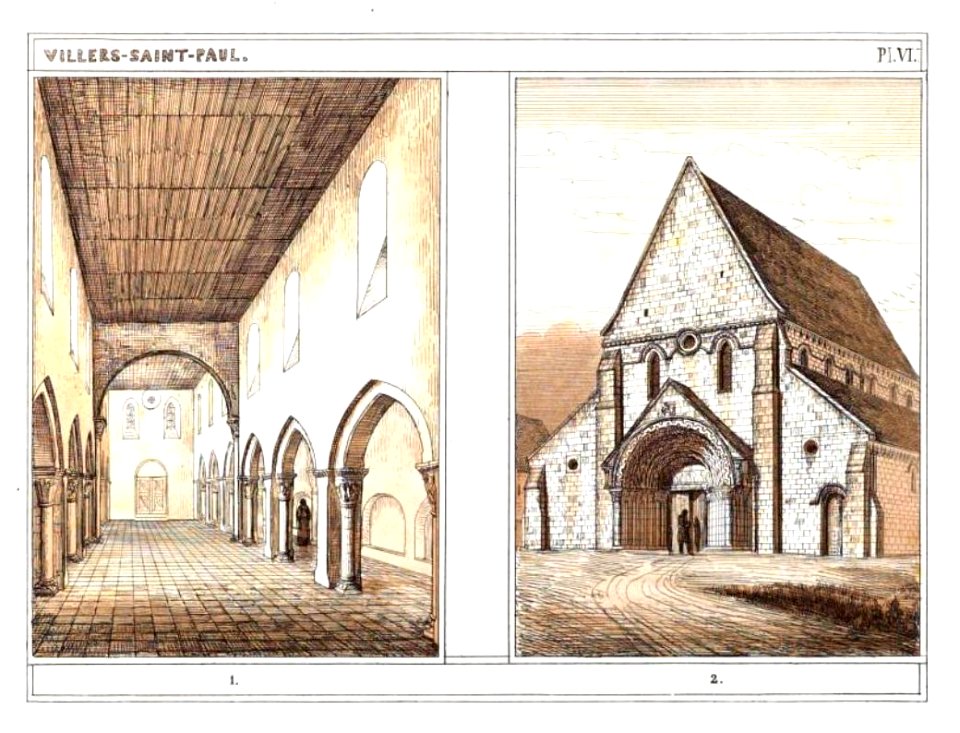 Villers-Saint-Paul (60), église Saint-Pierre-et-Saint-Paul, Woillez planche VI