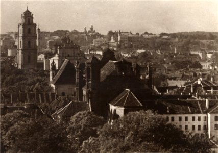 Vilnia, Bernardynskaja-Śviatoha Michała. Вільня, Бэрнардынская-Сьвятога Міхала (J. Bułhak, 1917)