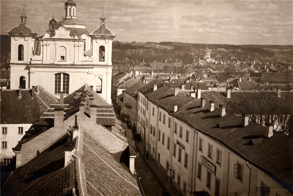 Vilnia, Daminikanskaja. Вільня, Дамініканская (J. Bułhak, 1917)