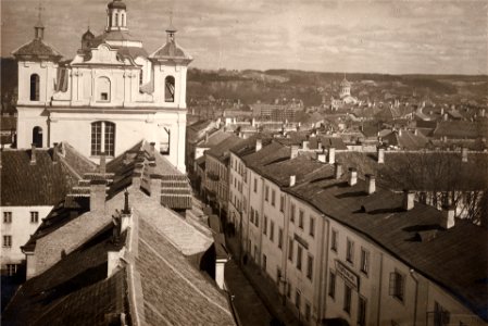 Vilnia, Daminikanskaja. Вільня, Дамініканская (J. Bułhak, 1917)