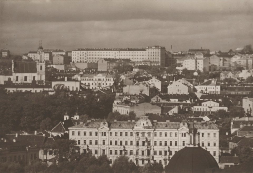 Vilnia, Katedralny-Ludvisarskaja. Вільня, Катэдральны-Людвісарская (J. Bułhak, 1918)