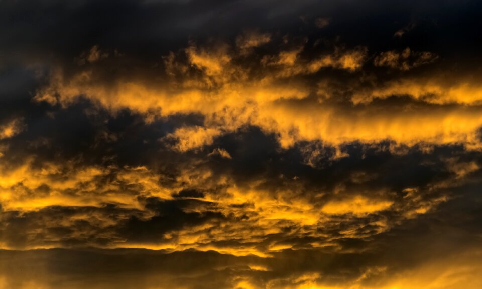 Orange grey cloudscape