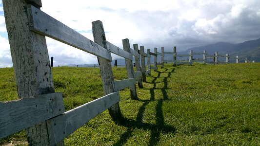 Railing cloud grassland