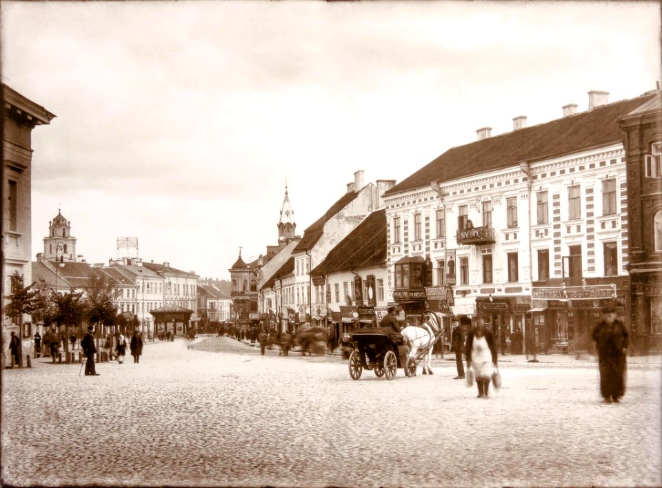 Vilnia, Vialikaja-Rynak. Вільня, Вялікая-Рынак (S. Fleury, 1903)