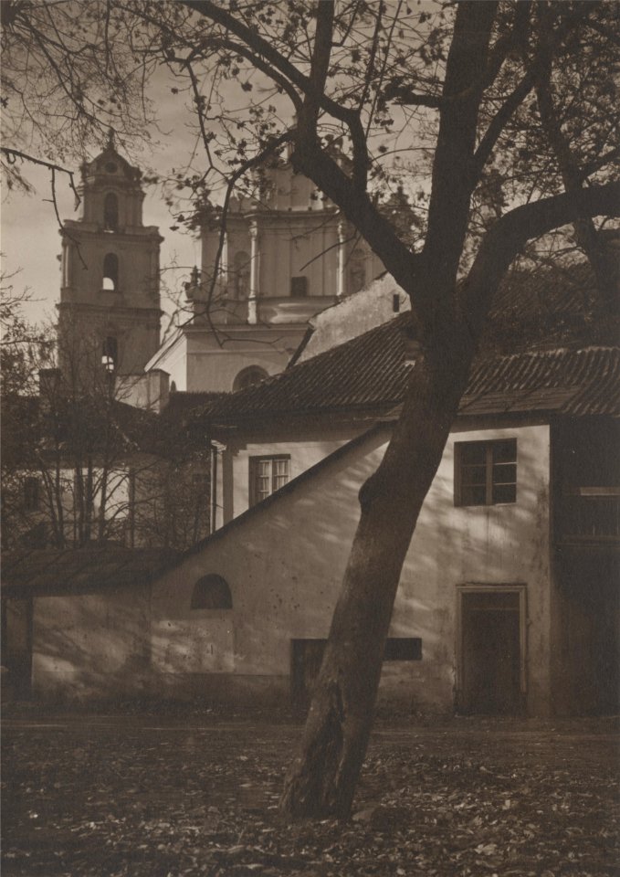 Vilnia, Zamkavaja, Śviatych Janaŭ. Вільня, Замкавая, Сьвятых Янаў (J. Bułhak, 1919)