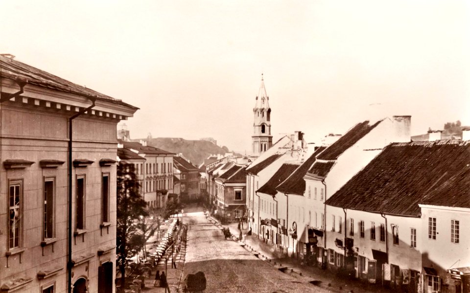 Vilnia, Vialikaja-Rynak. Вільня, Вялікая-Рынак (J. Čachovič, 1870)