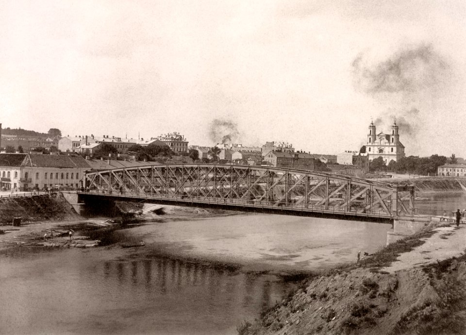 Vilnia, Vialla, Zialony most. Вільня, Вяльля, Зялёны мост (T. Chodźka, 1905)