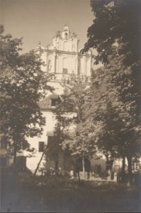 Vilnia, Zamkavaja, Śviatych Janaŭ. Вільня, Замкавая, Сьвятых Янаў (J. Bułhak, 1919) (2)