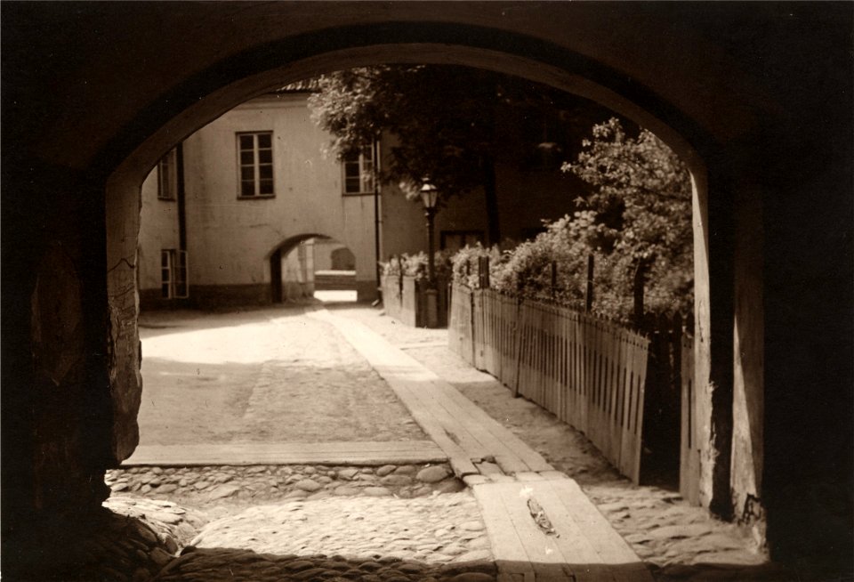 Vilnia, Zamkavaja, Dvor Mickieviča. Вільня, Замкавая, Двор Міцкевіча (J. Bułhak, 1915)