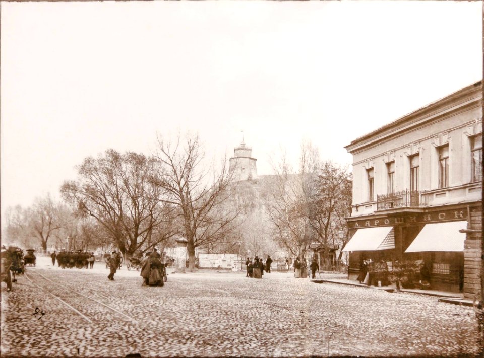 Vilnia, Zamkavaja-Katedralny. Вільня, Замкавая-Катэдральны (S. Fleury, 1900)