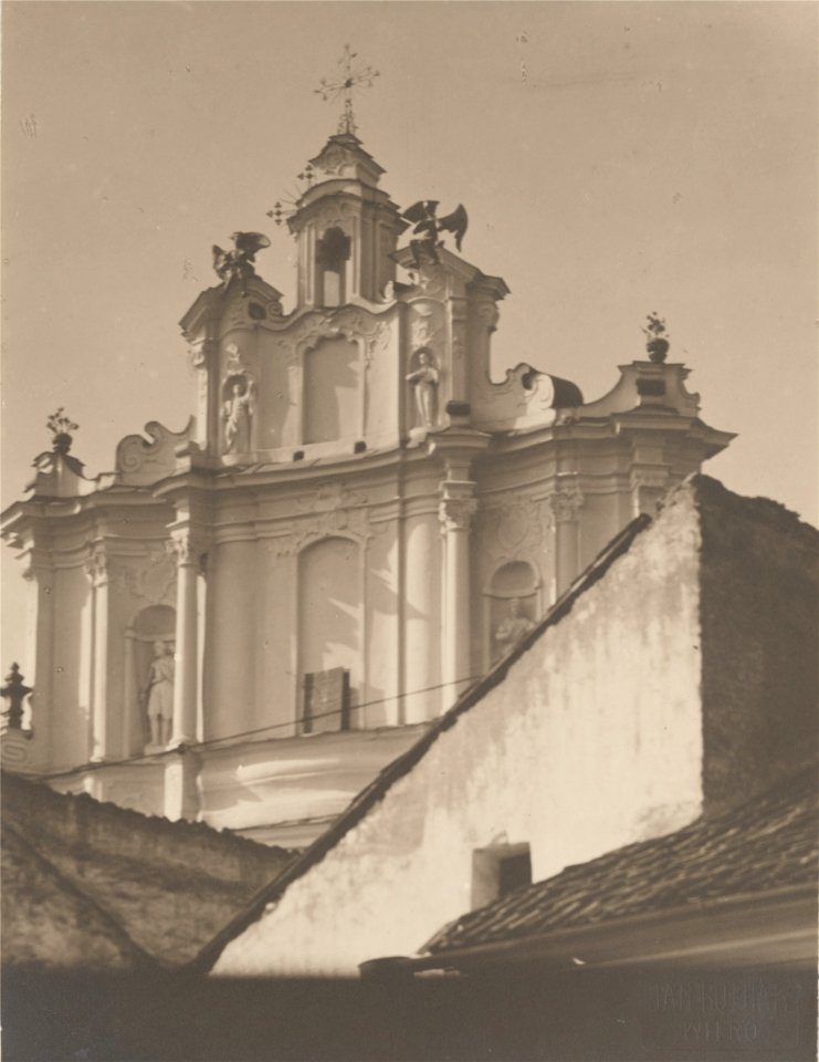 Vilnia, Zamkavaja, Śviatych Janaŭ. Вільня, Замкавая, Сьвятых Янаў (J. Bułhak, 1918) (3)