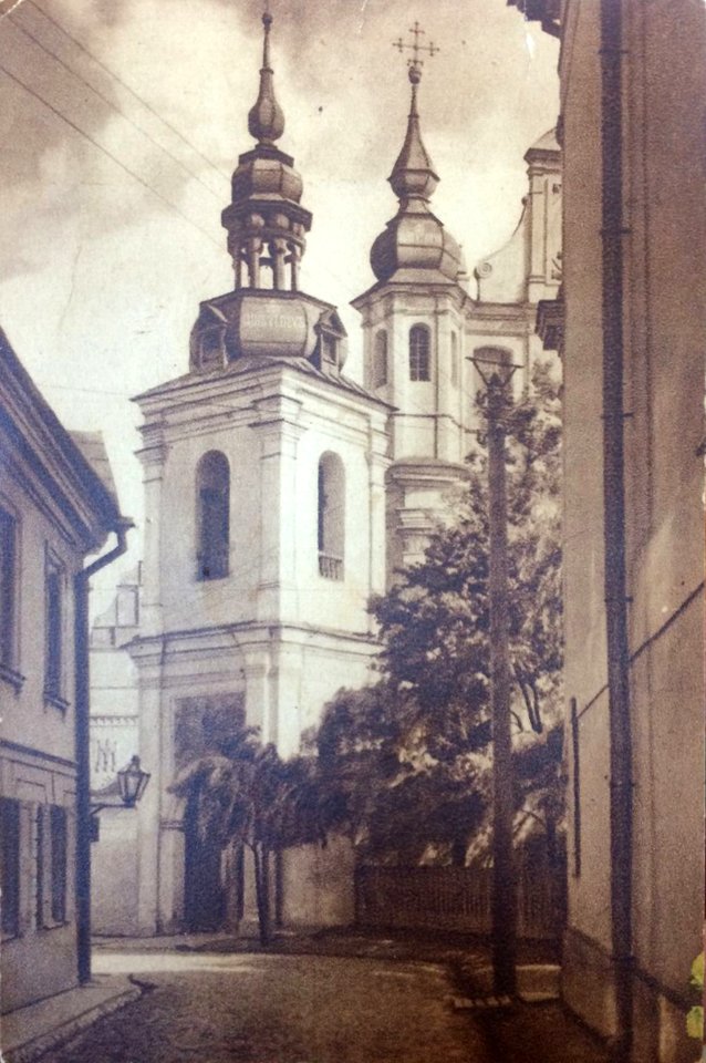 Vilnia, Śviatoha Michała, Bernardynski. Вільня, Сьвятога Міхала, Бэрнардынскі (J. Bułhak, 1919-39)