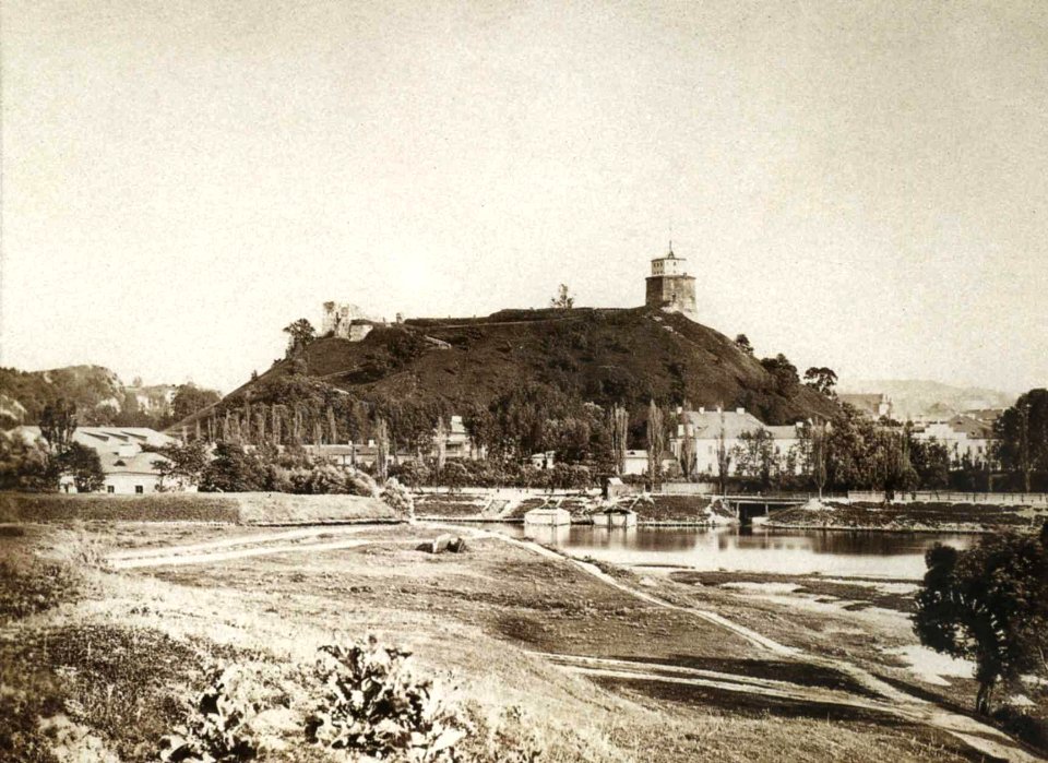 Vilnia, Vialla-Zamkavaja hara. Вільня, Вяльля-Замкавая гара (V. Zacharčyk, 1865-79)