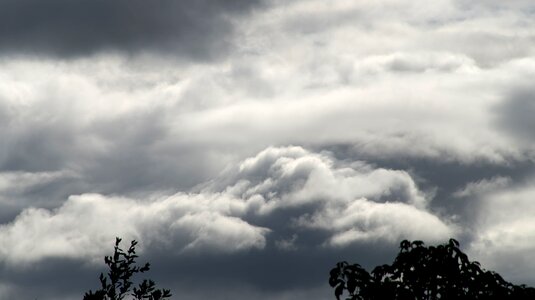 Grey cloudscape storm photo