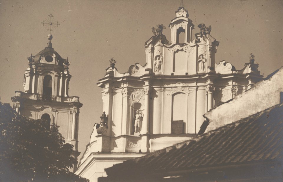 Vilnia, Zamkavaja, Śviatych Janaŭ. Вільня, Замкавая, Сьвятых Янаў (J. Bułhak, 1918) (2)