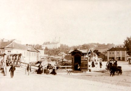Vilnia, Zaračanski most. Вільня, Зарачанскі мост (S. Fleury, 1896)