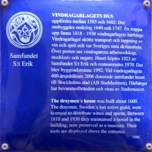 Vindragarlagets hus skylt