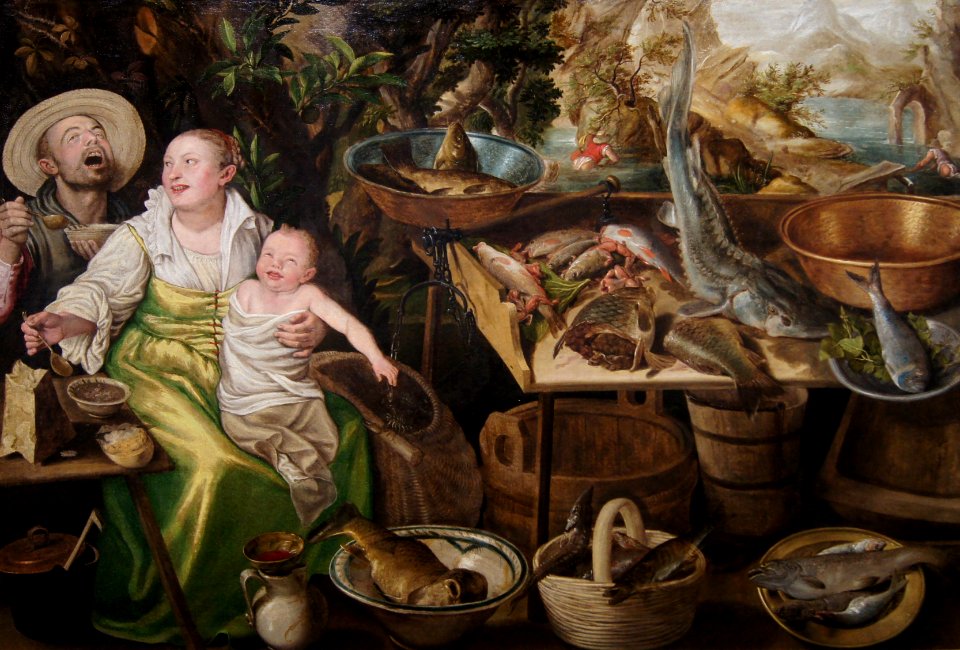 Vincenzo Campi, Pescivendoli (les Poissonniers), 1579. Musée de La Roche-sur-Yon