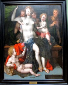 Vincent sellaer, giove e antiope coi gemelli anfione e zeto, 1535-45 ca. 01