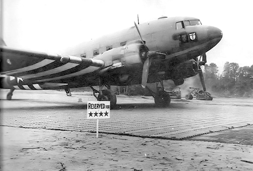 VIP C-47 at Le Molay Airfield