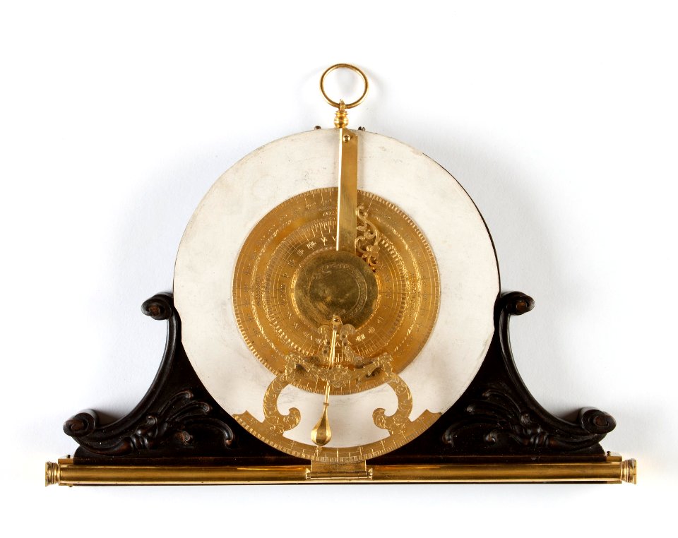 Vinkelmätningsinstrument av förgylld mässing och svärtad trä, 1643 - Skoklosters slott - 92860