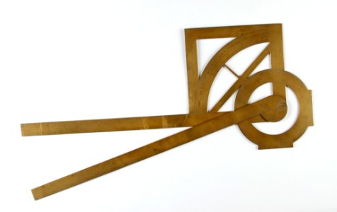 Vinkelmätningsinstrument av förgylld mässing - Skoklosters slott - 92915