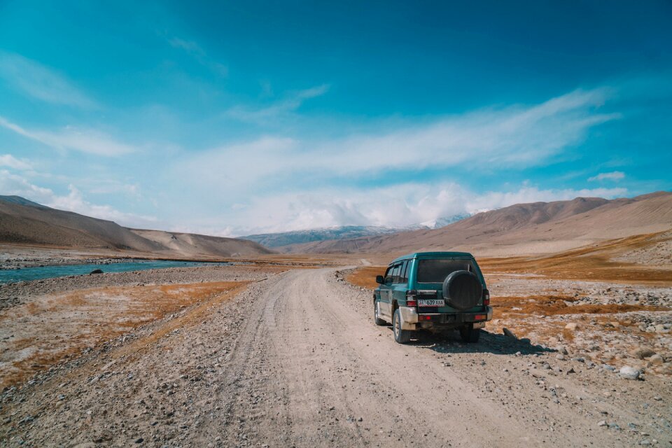 Truck blue sky landscape holiday