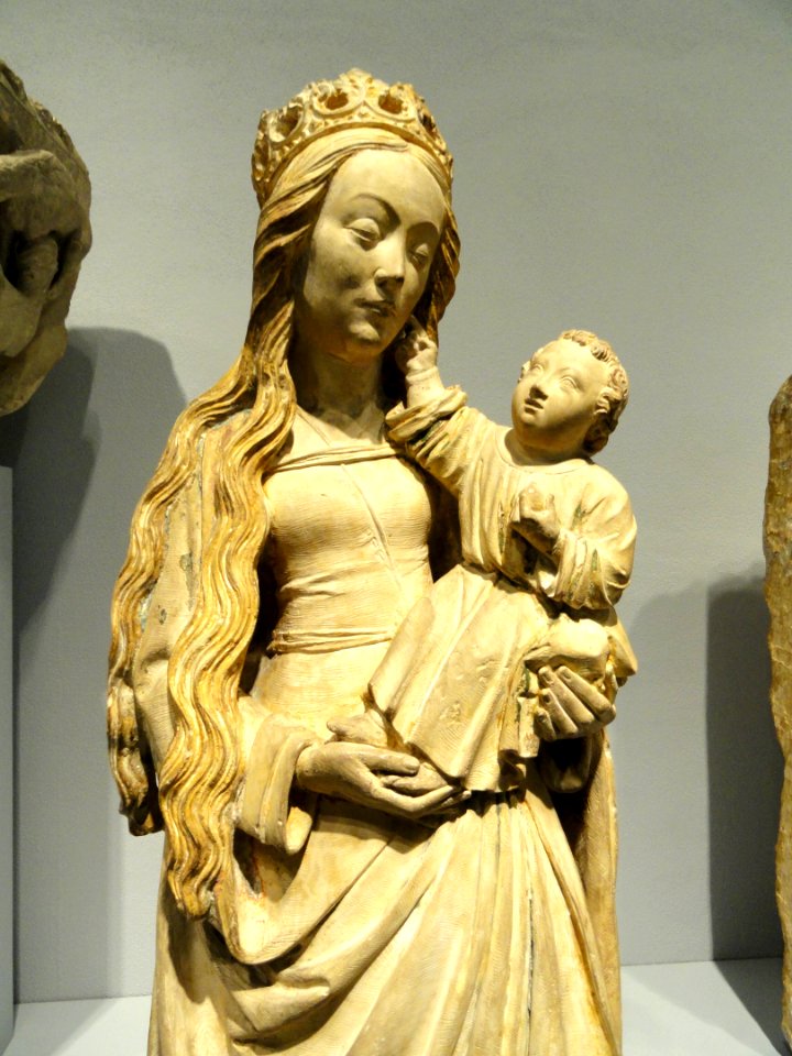Virgin and Child (detail), France, c. 1475 - Nelson-Atkins Museum of Art - DSC08328