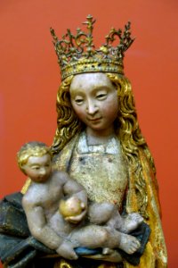 Virgin and Child, Brussels, c. 1500, oak, view 2 - Bode-Museum - DSC03156