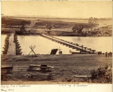 Virginia, Fredericksburg, Pontoon Bridge across the Rappahannock river. - NARA - 533306