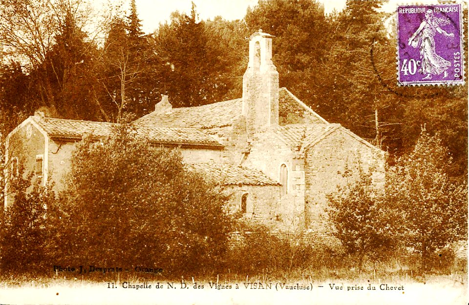 Visan Chapelle Notre-Dame des Vignes en 1923